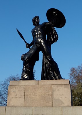 Achilles statue in Hyde Park. Depicting the victorious Wellington. Made out of  melted down French cannons.